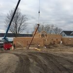 This large house is going up on Elk Lake!