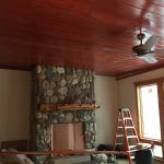 Installing coffered ceiling in the kitchen and dining area in a brand new home that we are building.