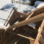 Framing the roof system for at a beautiful home we are building on Elk Lake