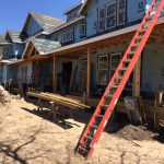 Large house under construction on Elk Lake