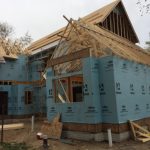 Framing house on ElK Lake