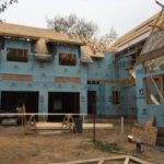 Framing house on ElK Lake